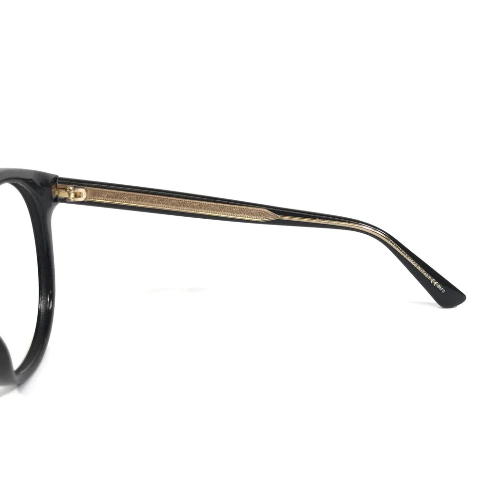 Gucci Eyeglasses Frames GG3820/S Y6C9O Black Gold Round Full Rim 54-19-140